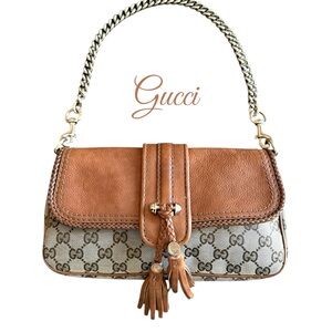 Gucci Tan and Brown Shoulder Bag
